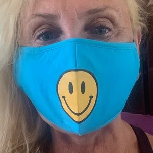 Brand New Lilac Dream Blue Smiley Face Mask